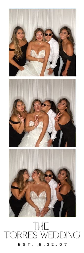 Torres Wedding — bridal party photo booth strip