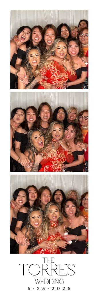 Torres Wedding — bridesmaids photo booth strip