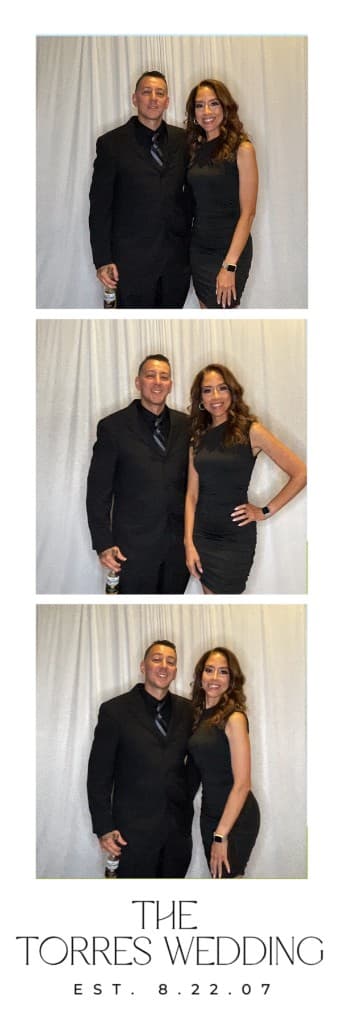 Torres Wedding — couple celebration photo booth strip