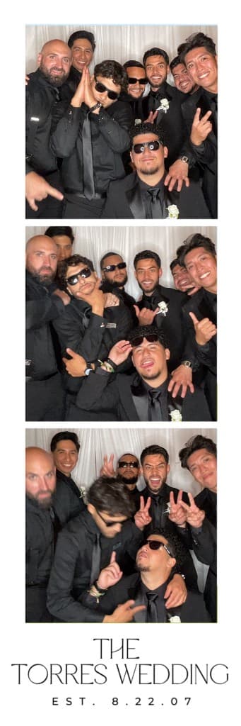 Torres Wedding — groomsmen photo booth strip