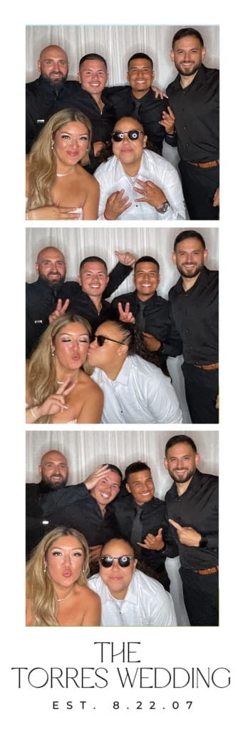 Torres Wedding — wedding party photo booth strip